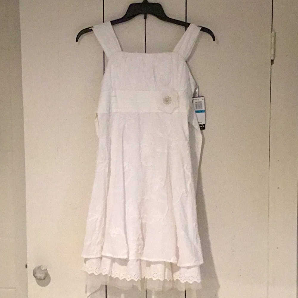 NWT Girls white dress size  16 brand new with tags